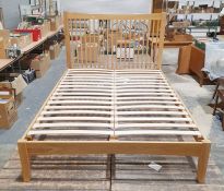 Modern oak double bedframe