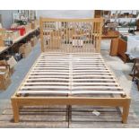 Modern oak double bedframe