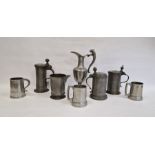 Pewter items to include tankard marked 'Diesc Kan Gehoren Die Nagel Schmidt Gesellen Der Meisters