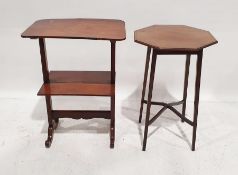 Two-tier occasional table and a further octagonal topped table (2)