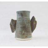 Bryan Rochford vase with slate handles, 15cm tall
