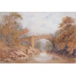 Henry Gastineau (1791-1876) Watercolour "Casterton Bridge, Nr Kirby", monogrammed lower left,