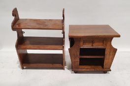 20th century magazine rack with coffee table top and a wall-hanging rack (2)