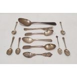 Assorted silver flatware, various makers and dates, 7.5ozt (1 tray)