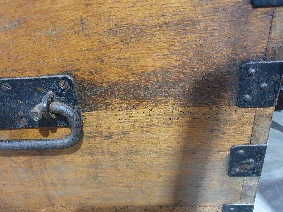 Oak and iron-bound chest marked to inside 'Mappin - Image 20 of 36