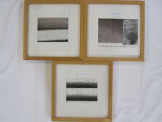 Peter Lyons  Pen and ink  "Cadences (in four parts)", parts 2 and 3, labelled verso and dated 1997