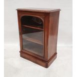 19th century cabinet with rectangular moulded top, rounded front corners, moulded edge above