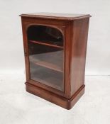 19th century cabinet with rectangular moulded top, rounded front corners, moulded edge above