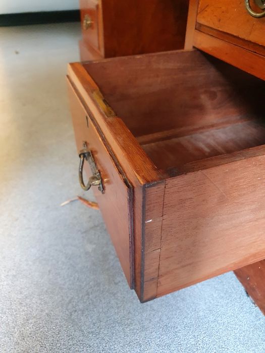 Late 19th/early 20th century walnut pedestal desk - Image 20 of 20