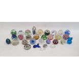 Collection of glass paperweights to include Strathearn, Caithness, Konstglas, Design Centre