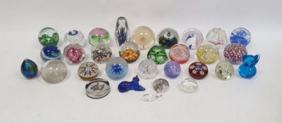 Collection of glass paperweights to include Strathearn, Caithness, Konstglas, Design Centre