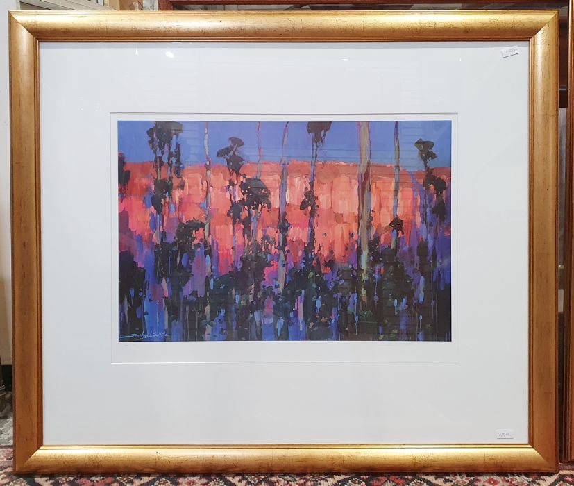 Michael White (Australian, contemporary)  Limited edition print 321 / 750 'Gum Trees', signed - Image 2 of 4