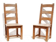 Set of six 20th century beech ladderback chairs (6)