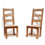 Set of six 20th century beech ladderback chairs (6)