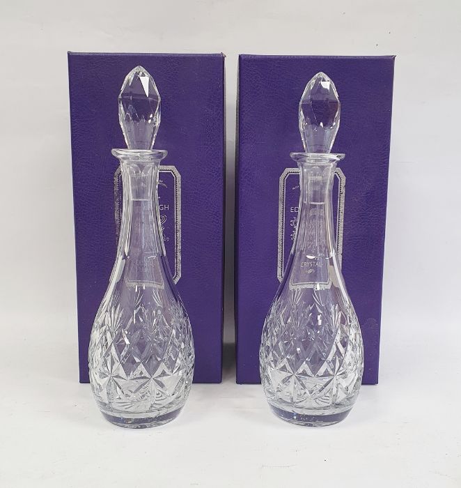 Pair of Edinburgh crystal decanters with boxes, 34.5cm (2)