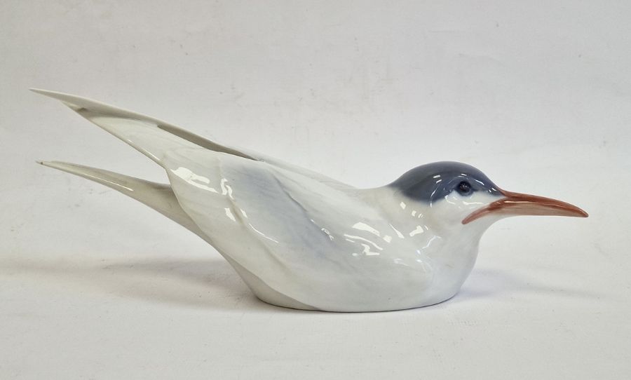 Royal Copenhagen model of a tern, no. 827, 10.5cm long approx. x 10cm high