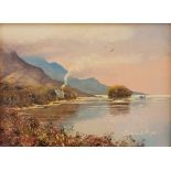 Donald Ayres Oil on panel 'Loch Linnie' signed lower right 8 x 11 cm together with assorted prints