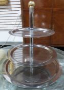 Three-tier metal chromed cakestand