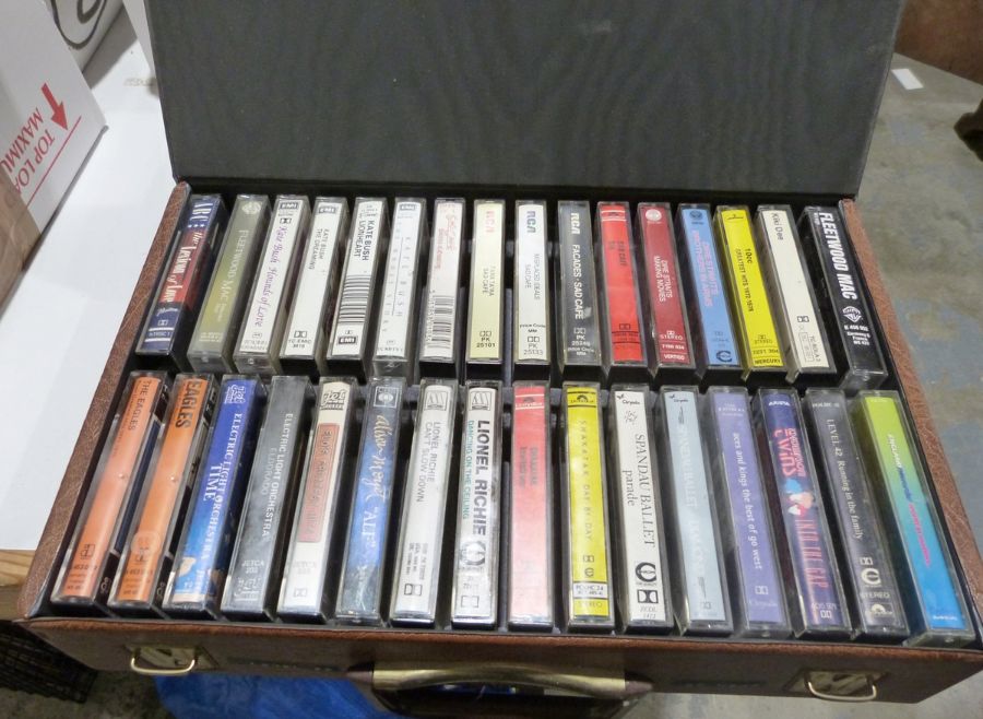 Collection of LPs to include The Stone Roses, Paul McCartney, Wings, ELO, etc and a case of cassette - Image 2 of 2