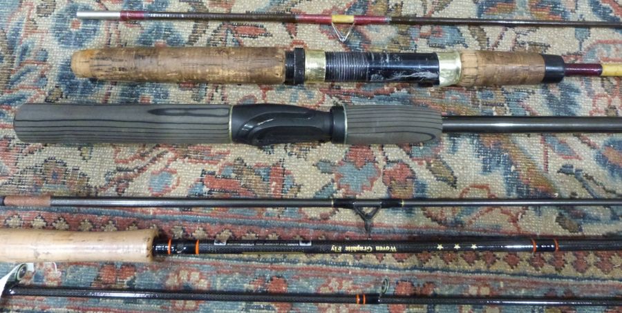 Three fishing rods to include a Silstar WR3751-270 and a Ganspin Rod (3) - Image 2 of 2
