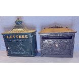 Two cast iron letterboxes (2)