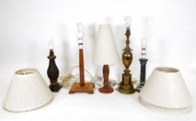 Five various table lamps (5)
