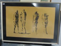 After Cliff Richmond  Limited edition print  Figures, signed and dated 66 lower right and numerous