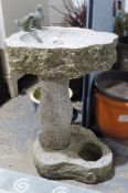 Granite birdbath