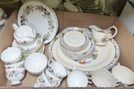 Wedgwood 'Hathaway Rose' part tea set and further chinawares (1 box)