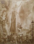 William Haeslip  Sepia print  "There Will Always Be An England" with pen inscription to Ronald