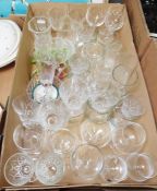 Set of five Royal Doulton cut glass wines, a set of five Royal Doulton cut glass sherry glasses