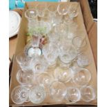 Set of five Royal Doulton cut glass wines, a set of five Royal Doulton cut glass sherry glasses