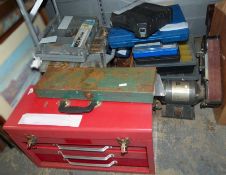 Performance Power Tools belt sander, model no.PP210GL and a large quantity of tools to include