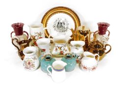 Assorted ceramics to include Phoenix china part-tea service, white ground with pink and blue