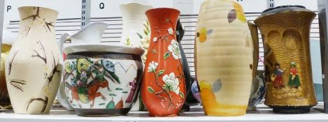 Large quantity of assorted mid-20th century and earlier vases, jugs, etc.