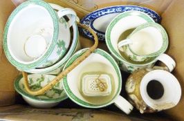 Various items of Wedgwood 'Dragon' pattern ceramics including ewers, basins and chamber pots, a