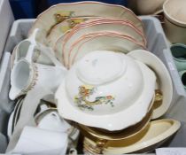 Collection of Prinknash pottery vases, an Alfred Meakin part dinner service and assorted chinaware