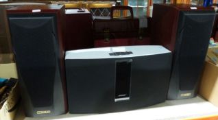 Bose Sound Touch wifi music system and a pair of Mission speakers (3)  Condition ReportSurface