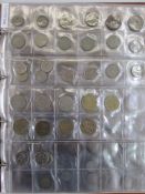 Two Albums of mainly Euro and French Coinage (circulated) post war to date with some English 50ps
