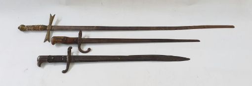 Two 19th century Bayonets and sword A.F.