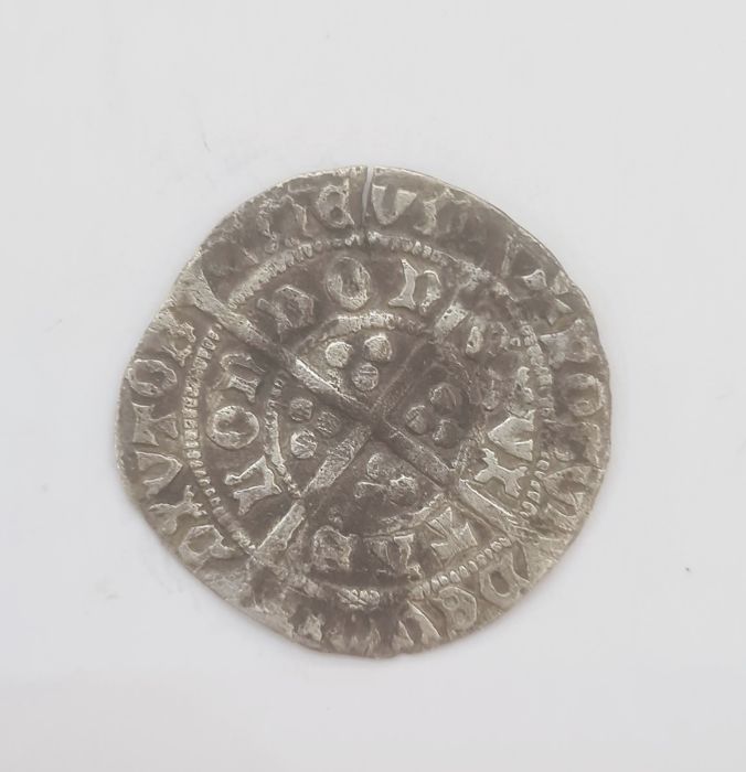 Henry VI restored oct 1470- Apr 1471 groat, mint mark restoration cross, S.2082 weight 2.8g very - Image 2 of 4