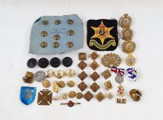 Collection of Military buttons and badges