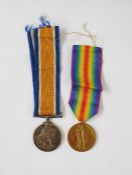 WWI War medal and Victory medal named to '91103. PTE. A.G. RAMSAY. RIF. BRIG'