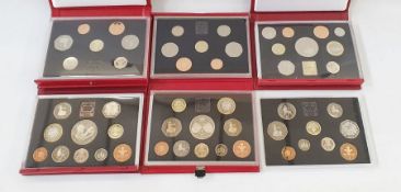 United Kingdom Proof Sets from the Royal Mint with the following years 1985, 1988 Red case, 1992