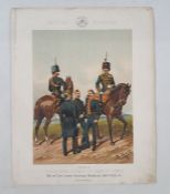 Three late 19th century regimental colour prints published by William Jones & Co, 236 Regent Street,