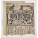 Engraving  The Oxford Almanac for the Year of our Lord 1742, 50cm x 45cm (damaged)