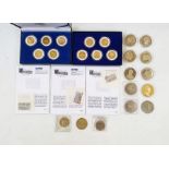2 Boxes of United States Quarter Dollars, Gold-plated containing 10 Quarters in total together