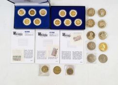 2 Boxes of United States Quarter Dollars, Gold-plated containing 10 Quarters in total together