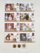 GB & Commonwealth: Collection of 21 QEII Numismatic-Philatelic covers, 9 of which limited edition,