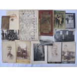 Quantity vintage photographs, mainly portrait, Ordnance Survey map Reading and Newbury and Felsted